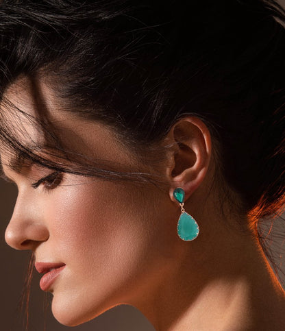 Emerald Elegance Drop Earrings