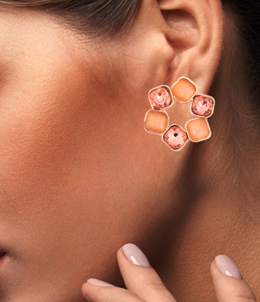 Crystal Bloom Stud Earrings