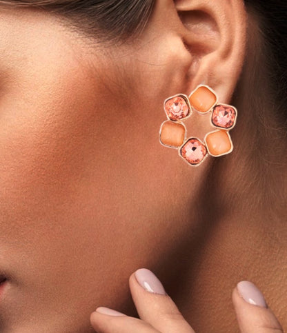 Crystal Bloom Stud Earrings