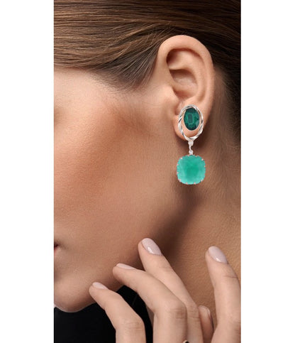 Emerald Majesty Dangle Earrings