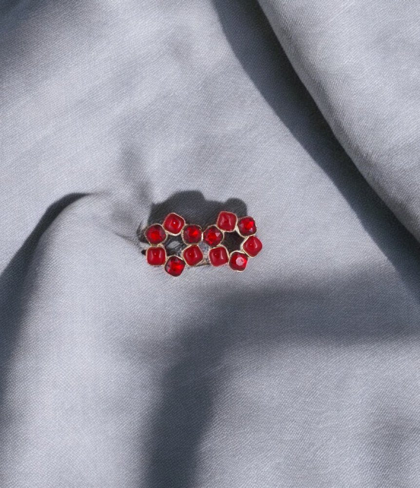 Red Radiance Stud Earrings