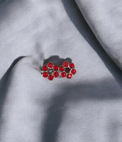 Red Radiance Stud Earrings