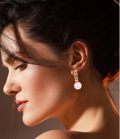 Pearl Drop Earrings |  Gold
