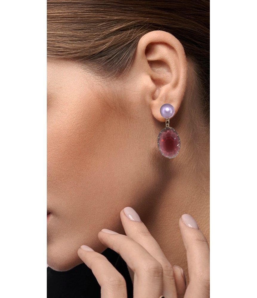 Royal Amethyst Drop Earrings