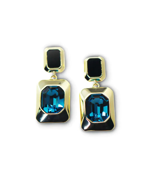 Octave Glam Gold Toned Drop Earrings