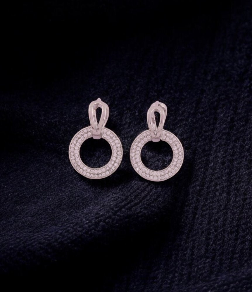 Diamond Halo Hoop Earrings
