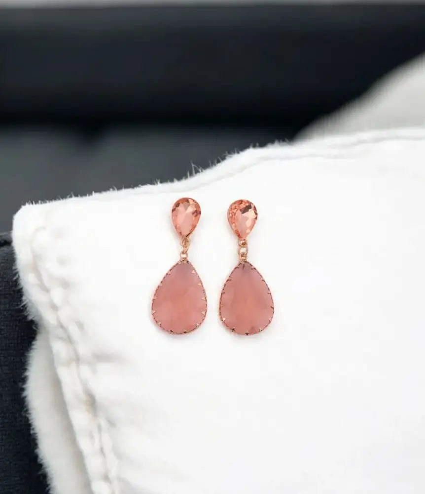 Rose Quartz Drop Earrings