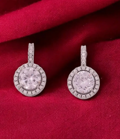 Elegant Halo Drop Earrings