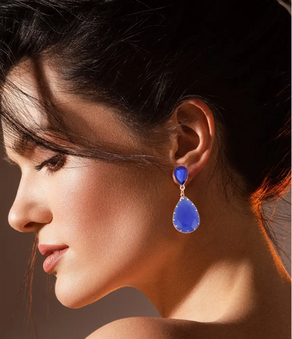 Sapphire Blue Drop Earrings