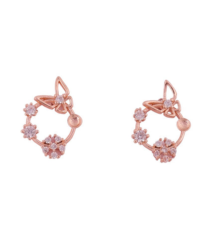 Blossom Charm Hoop Studs