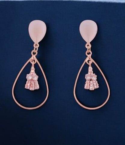 Elegant Rose Gold Teardrop Earrings