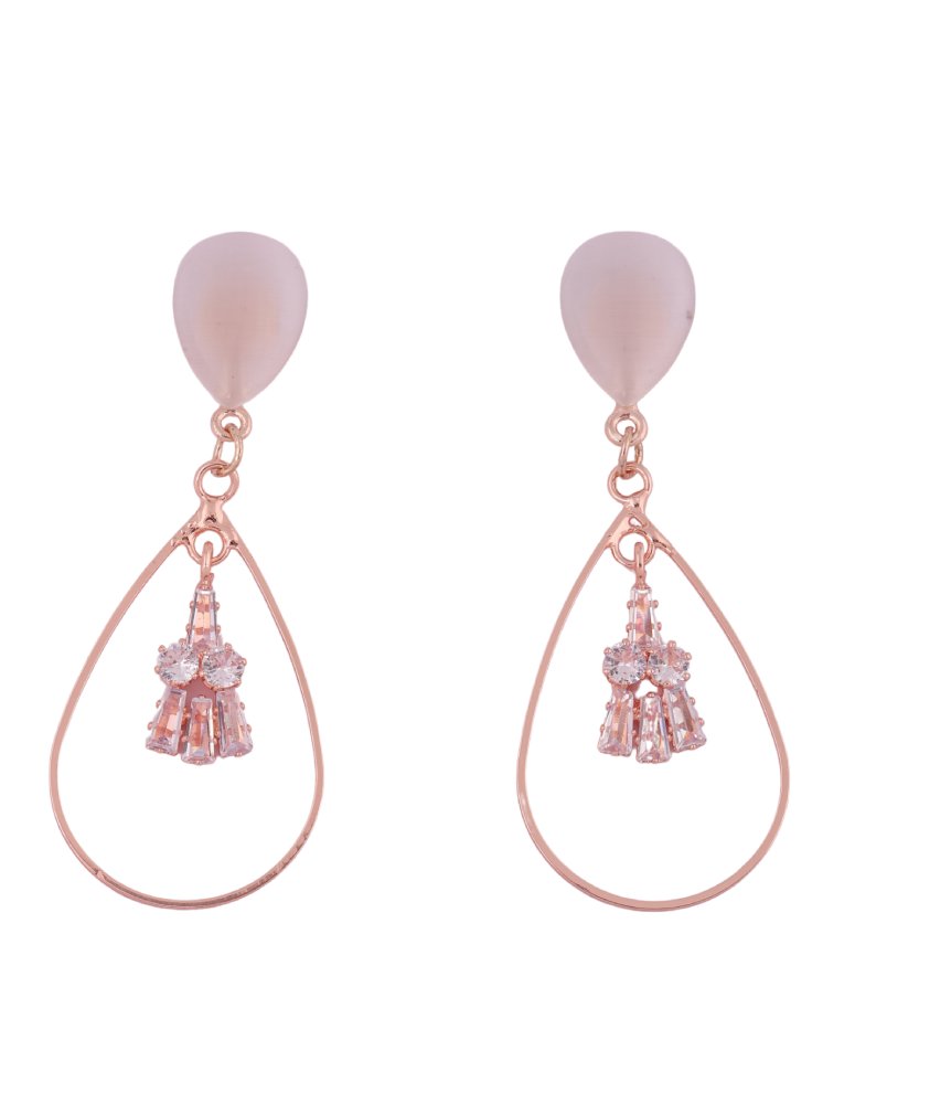 Elegant Rose Gold Teardrop Earrings