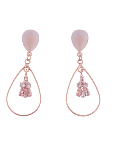Elegant Rose Gold Teardrop Earrings
