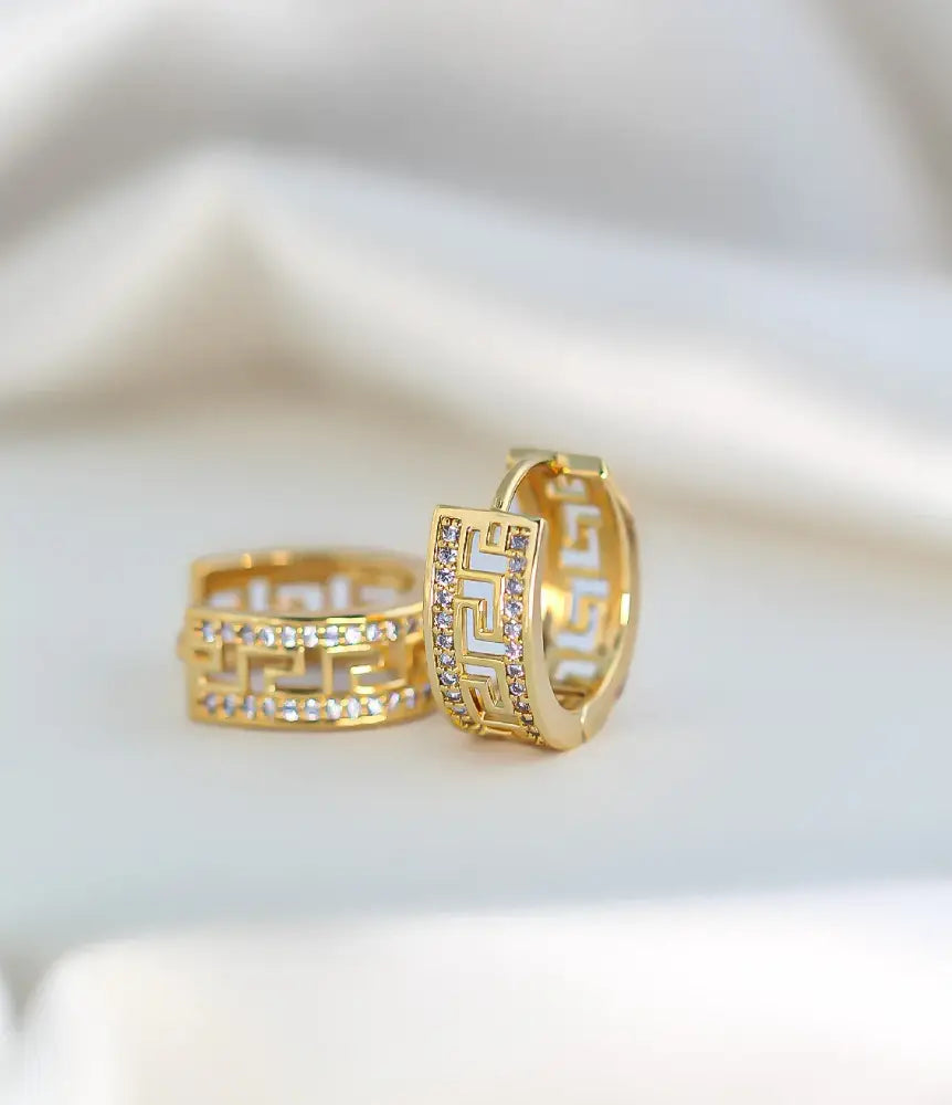 Zeno Gold Plated Hoop Earrings