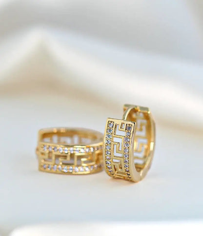 Zeno Gold Plated Hoop Earrings