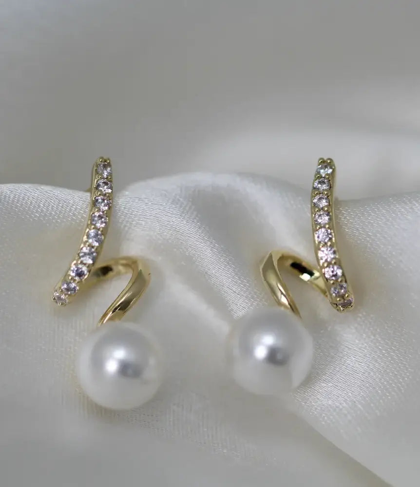 Twirl It Pearl Drop Earrings