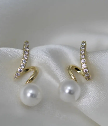 Twirl It Pearl Drop Earrings