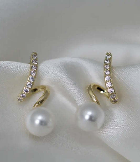 Twirl It Pearl Drop Earrings