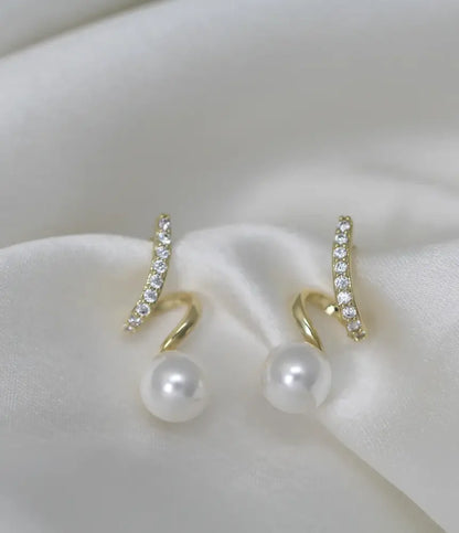 Twirl It Pearl Drop Earrings