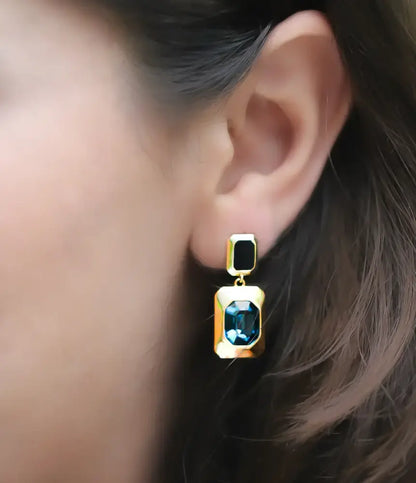 Octave Glam Gold Toned Drop Earrings