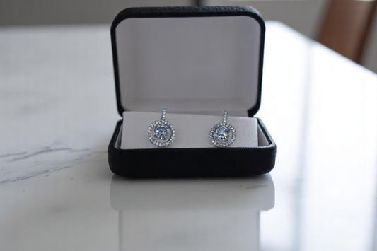 Celeste Halo Diamond Earrings