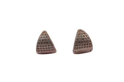 Glam Prism Rose Gold-Toned Stud Earrings