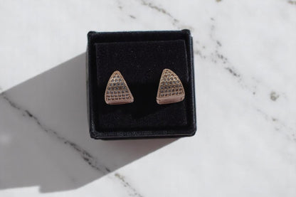 Glam Prism Rose Gold-Toned Stud Earrings