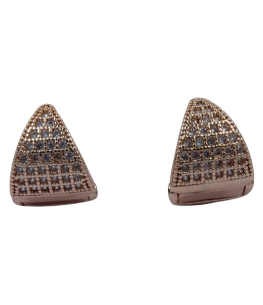 Glam Prism Rose Gold-Toned Stud Earrings