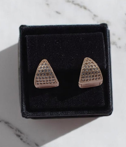 Glam Prism Rose Gold-Toned Stud Earrings