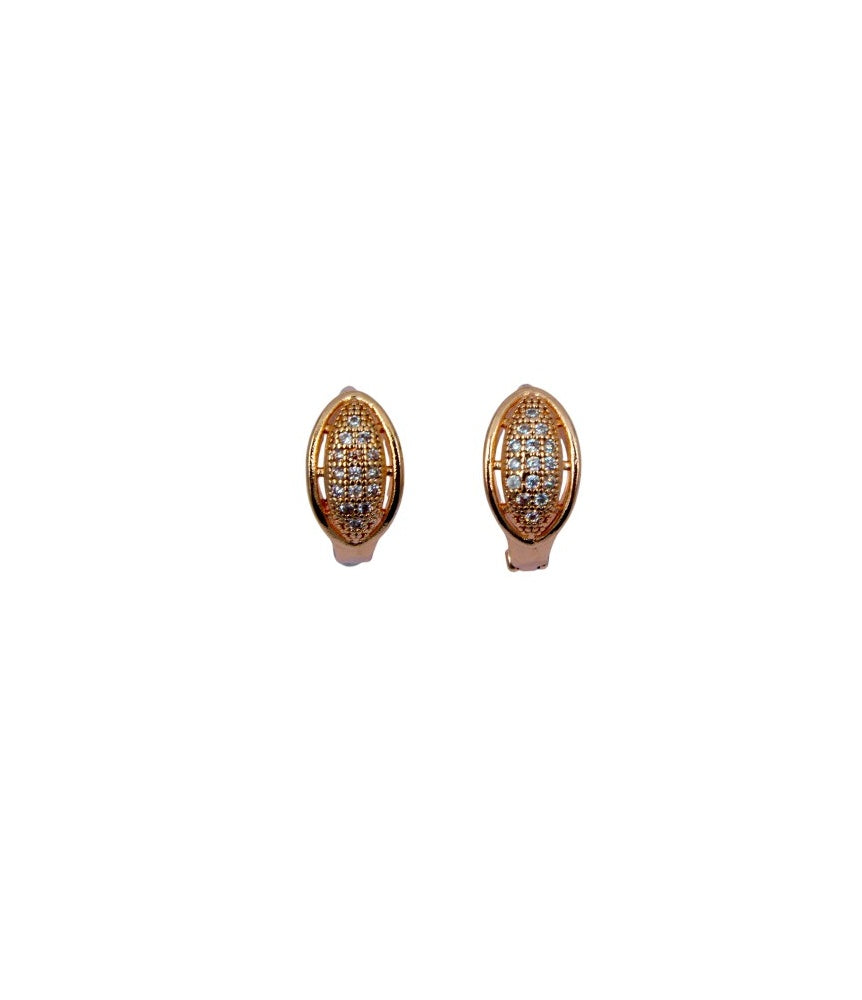 Elegant Marquise Rose Gold-Toned Earrings