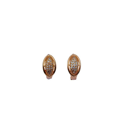 Elegant Marquise Rose Gold-Toned Earrings