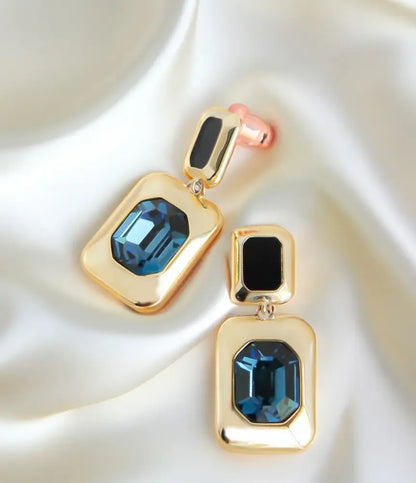 Octave Glam Gold Toned Drop Earrings