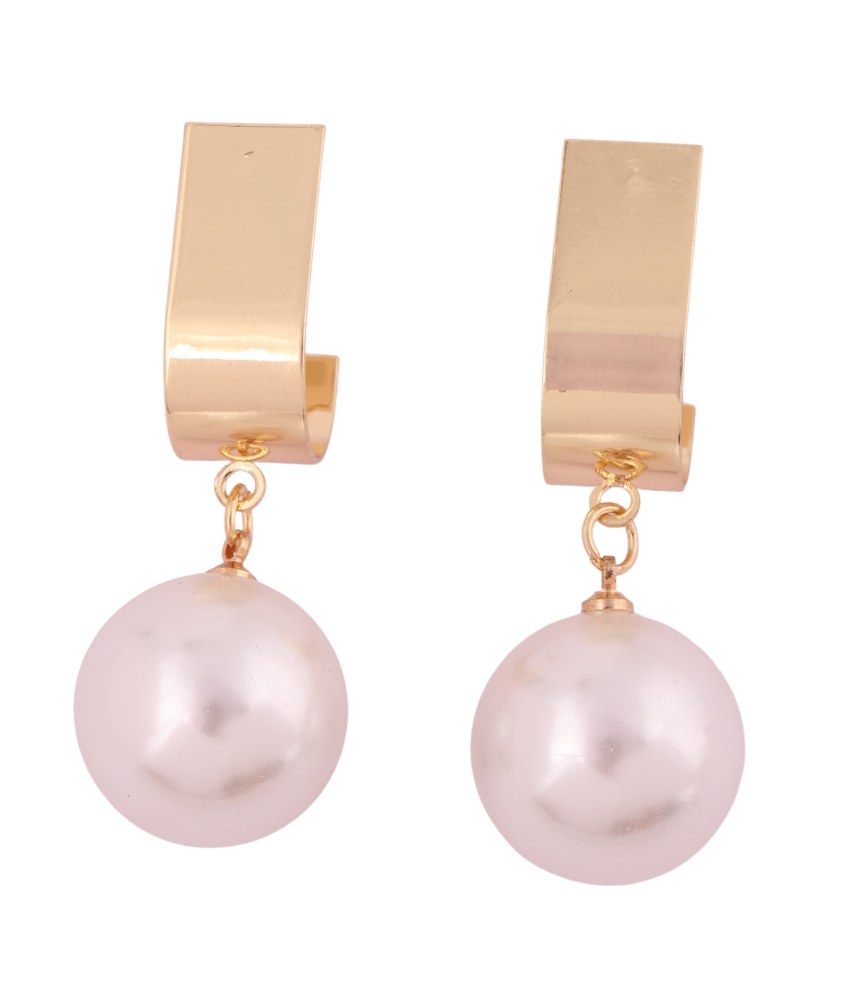 Luxe Gold Pearl Drop Earrings