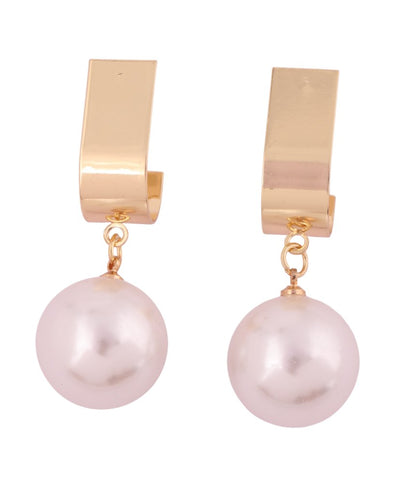 Luxe Gold Pearl Drop Earrings