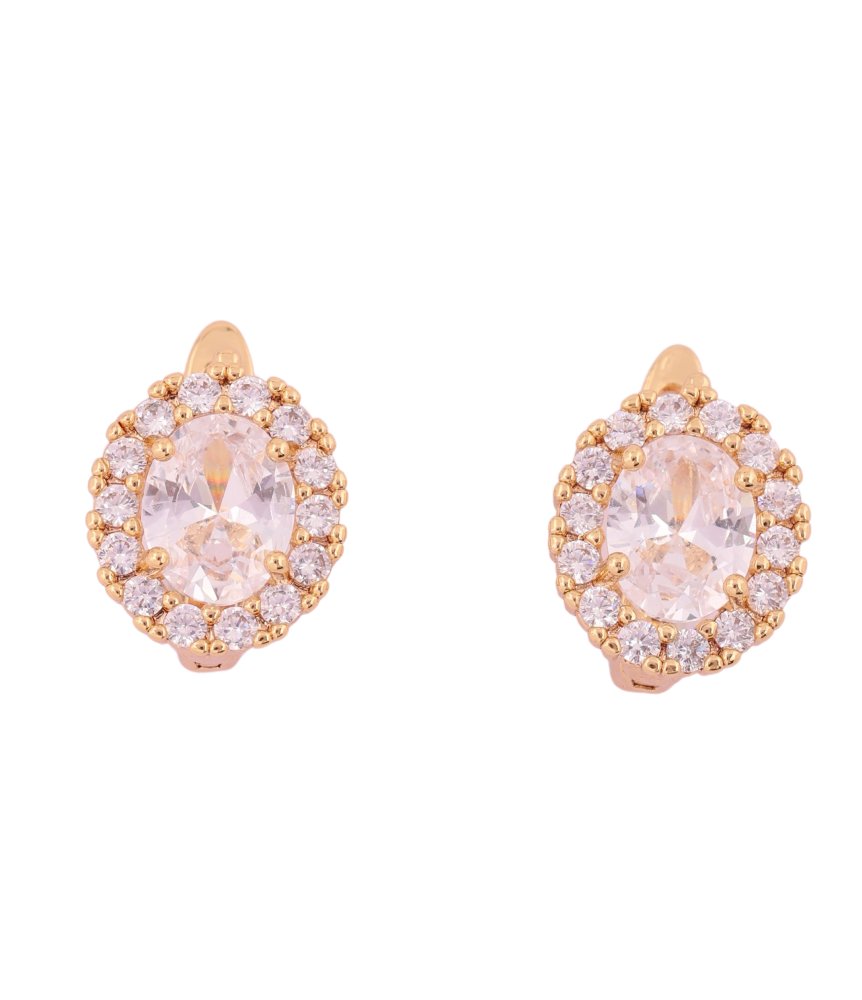 Radiant Halo Oval Stud Earrings
