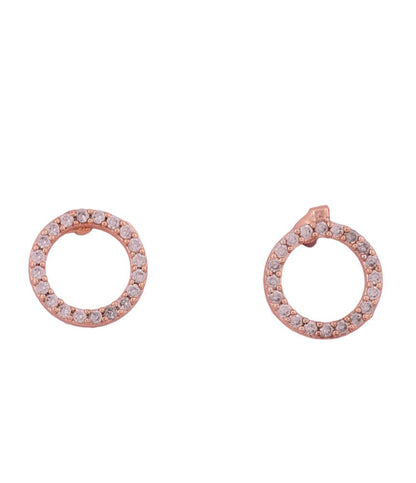 Radiant Rose Halo Studs