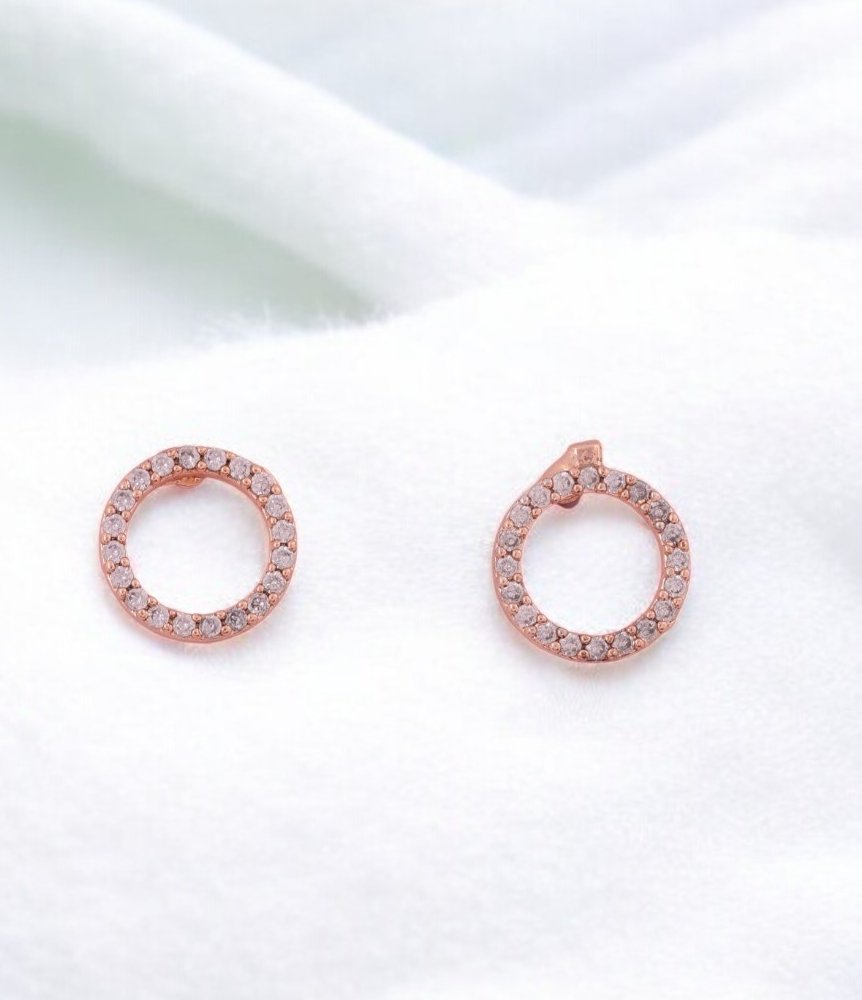 Radiant Rose Halo Studs